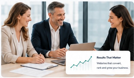 Business team reviewing strategy